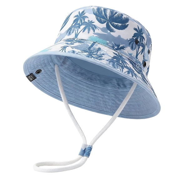 Rotm Waterproof Quick-Drying UPF 50+ Sun Hat,Toddler Kids Summer Wide Brim Bucket Hat Beach Hats for Boys Girls Sky Blue,3-8 Years