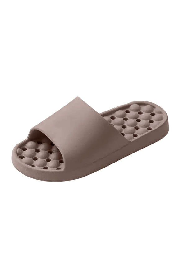 Women'S Slides Shower Shoes for Womens Mens Massage Pool Slides with Arch Support Quick Drying Beach Sandals Bathroom Indoor House Slippers Brown,10