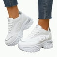 thumbnail image 1 of Rotm Women'S Walking Shoes Women's Fashion Sneakers Casual Work Shoes Non Slip Running Shoes Athletic Sneakers Thick Soled Sports Walking Shoes Silver,9, 1 of 7