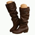 thumbnail image 1 of Rotm Women's Knee High Boots Flat Warm Winter Boots with Side Zipper Womens Winter Boots Brown,Size 10.5, 1 of 7