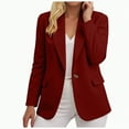thumbnail image 1 of Rotm Womens Blazers Dressy Casual Womens Long Sleeve Blazer Business Casual Open Front Work Office Suit Jackets Wine,S, 1 of 6
