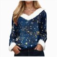 thumbnail image 1 of Rotm Womens Christmas Shirts Trim Christmas Tree Print T-Shirt Long Sleeve Crewneck Sweatshirt Xmas Holiday Pullover Tops(Dark Blue,2XL), 1 of 2