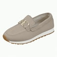 thumbnail image 1 of Rotm Womens Slip On Shoes - Casual Boat Loafers Shoes for Women with Arch Support Sneakers for Daily Walking Business Shoes For Women Khaki,Size 10, 1 of 7