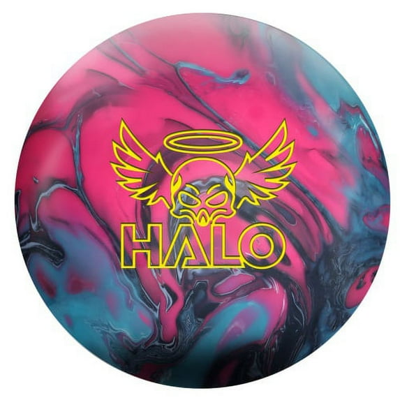 Roto Grip Halo Bowling Ball- Coal/Fuschia/Sky Blue 16lbs