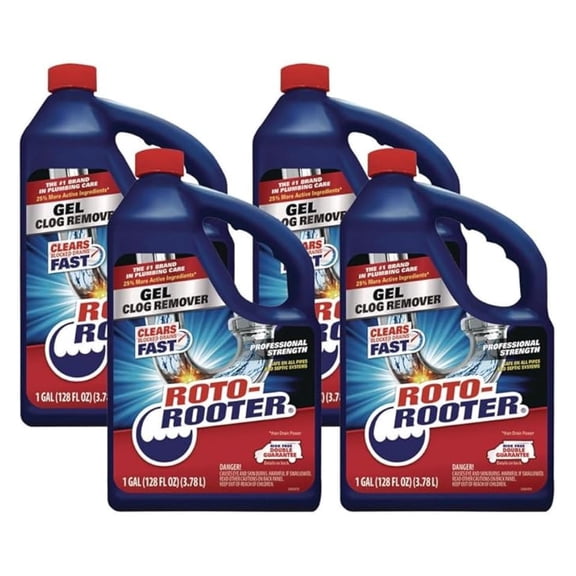 Roto Rooter Gel Clog Remover 1 gal. - Case of: 4;4