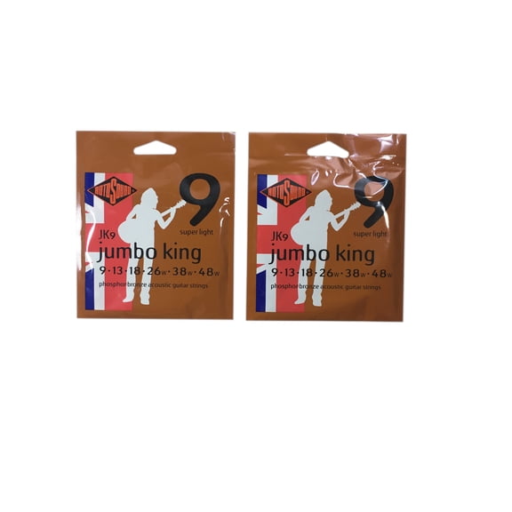 RotoSound Guitar Strings 2-Pack Acoustic - Jumbo King - 9 Super Light 9-48 Free Ship