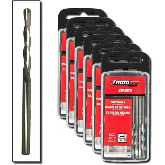 RotoZip 1/8'' Guide Point Drywall Router Bits for Cutout Tools (48-Pack)