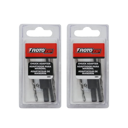 RotoZip CH01 Chuck Adapter 1/4" Chuck Mount Size to 1/8" Chuck Capacity (2-Pack)