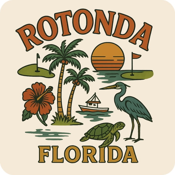 Rotonda Florida Keepsakes Souvenir Vinyl Sticker – Destination Travel Keepsake Collectible (3-Inches Wide)