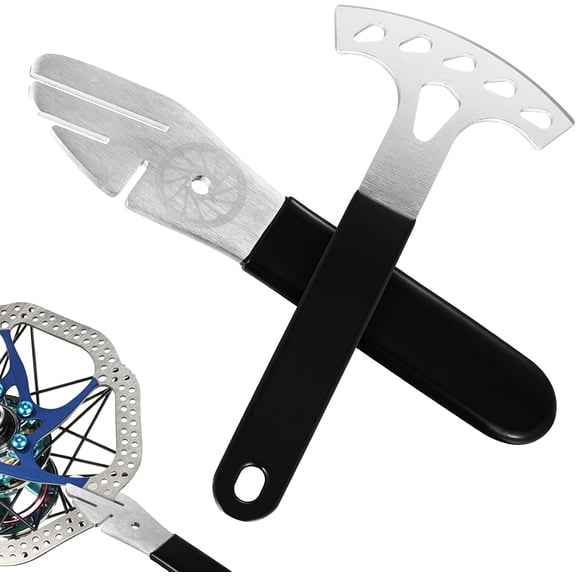 Rotor Truing Fork, 2pcs Bicycle Disk Brake Rotor Alignment Tool for Mountain Road Bike with 42mm for Large Adjustment and 15mm for Small Adjustment, Burr-Free Edges,No Damage to Your Disk