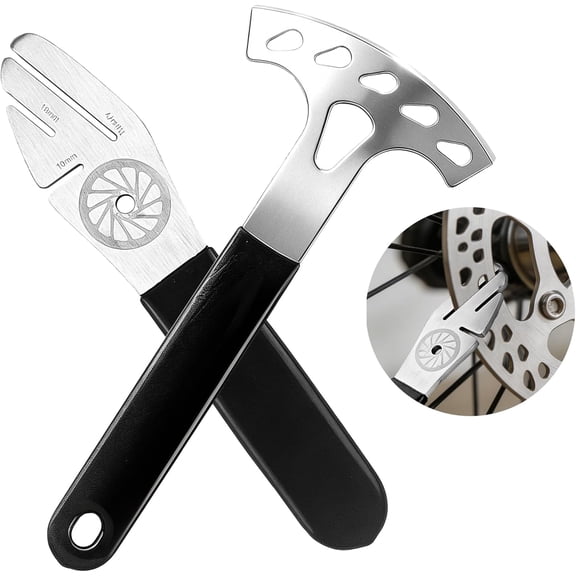 Rotor Truing Fork, 2pcs Bicycle Disk Brake Rotor Alignment Tool for Mountain Road Bike with 42mm for Large Adjustment and 15mm for Small Adjustment, Burr-Free Edges,No Damage to Your Disk
