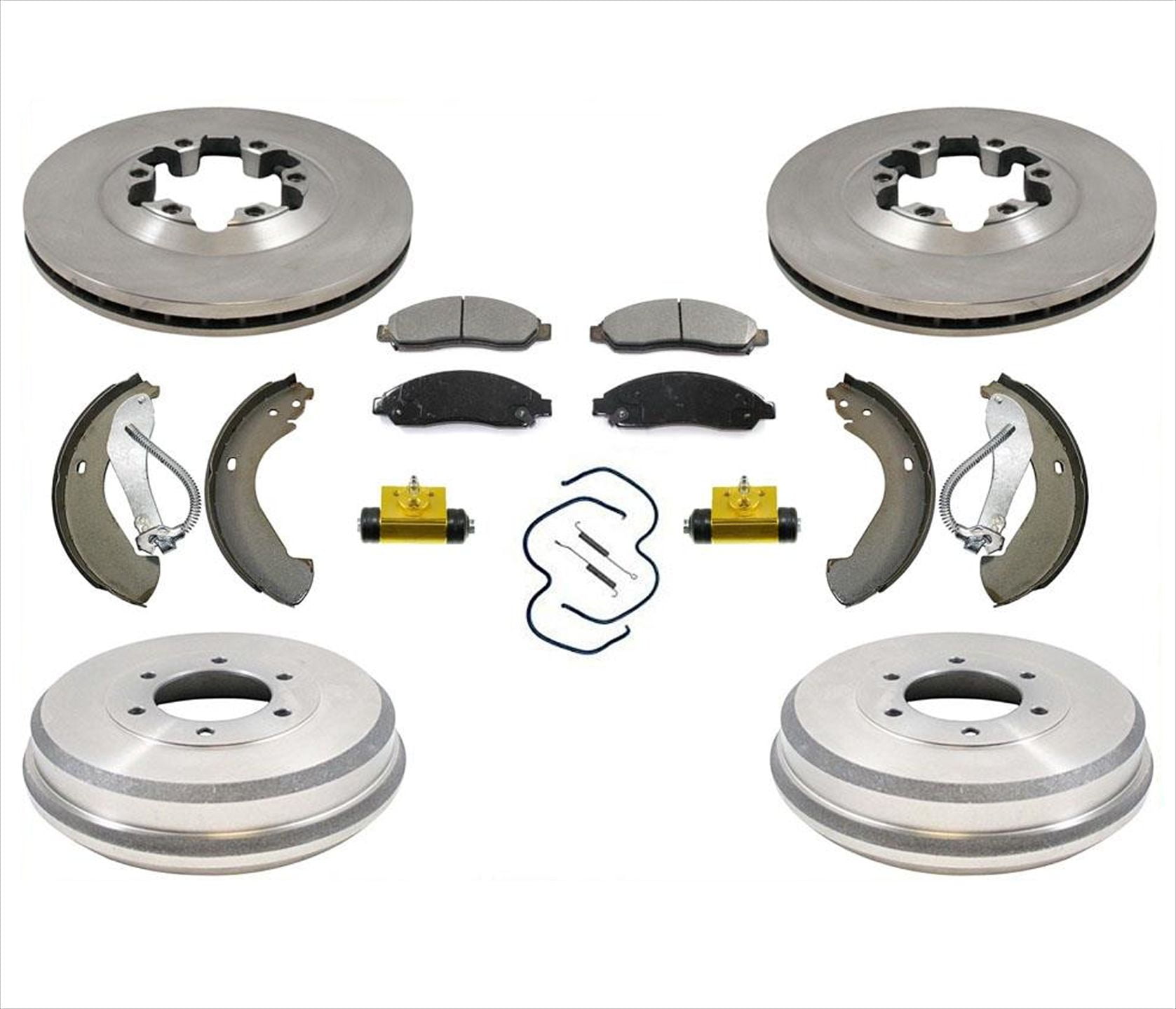 Rotors Brake Pads Drums Brake Shoes Spring Wheel Cyl 04-08 Chevrolet ...