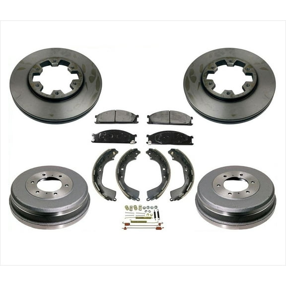 Rotors Drums Brakes Shoes Spring for Nissan Pick Up D21 4 Wheel Drive 90-97