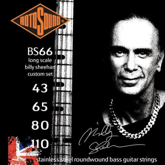 Rotosound BS66 Swing Bass Billy Sheehan Signature Electric Bass 4 String Set (43-100)