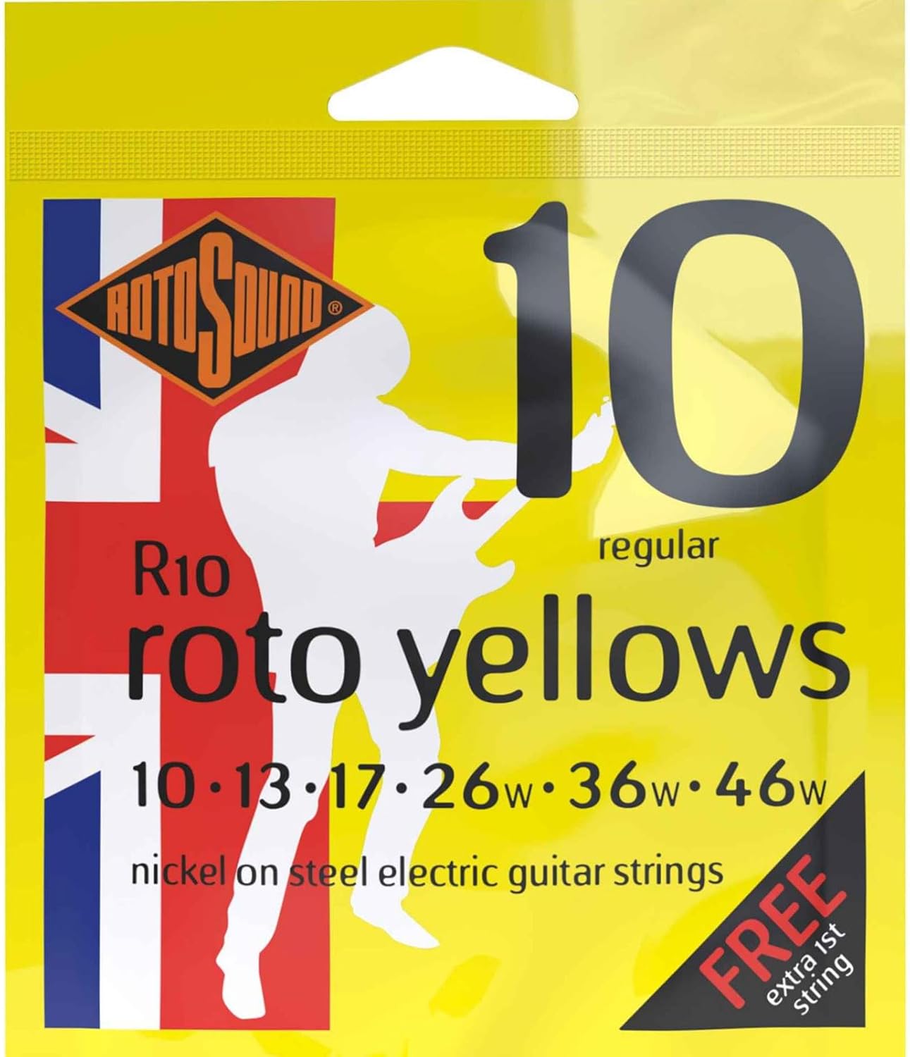 Rotosound Roto Yellows R10 Electric Guitar Strings (1046)