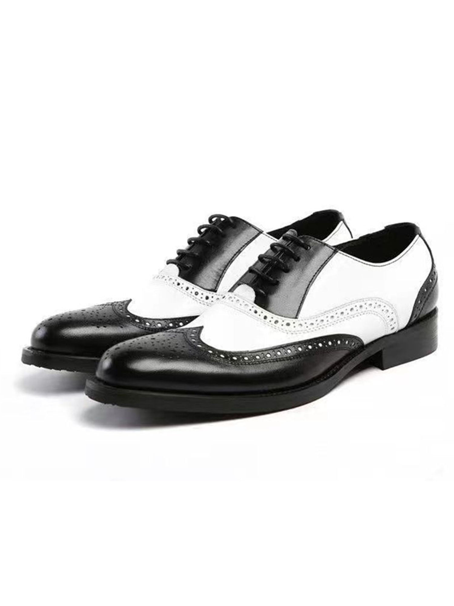 Men's Dress Sneakers - Lightweight Wingtip Oxford Shoes For Business Casual Wear