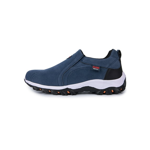 Rotosw Men Slip on Shoes Loafers Shoes Comfortable Driving Working Casual Shoes Non-slip Hiking Sneakers Blue 9.5