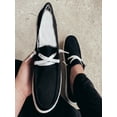 thumbnail image 1 of Rotosw Women Canvas Loafers Slip On Flat Shoes Ladies Casual Comfort Trainers Sneakers Black 6.5, 1 of 3