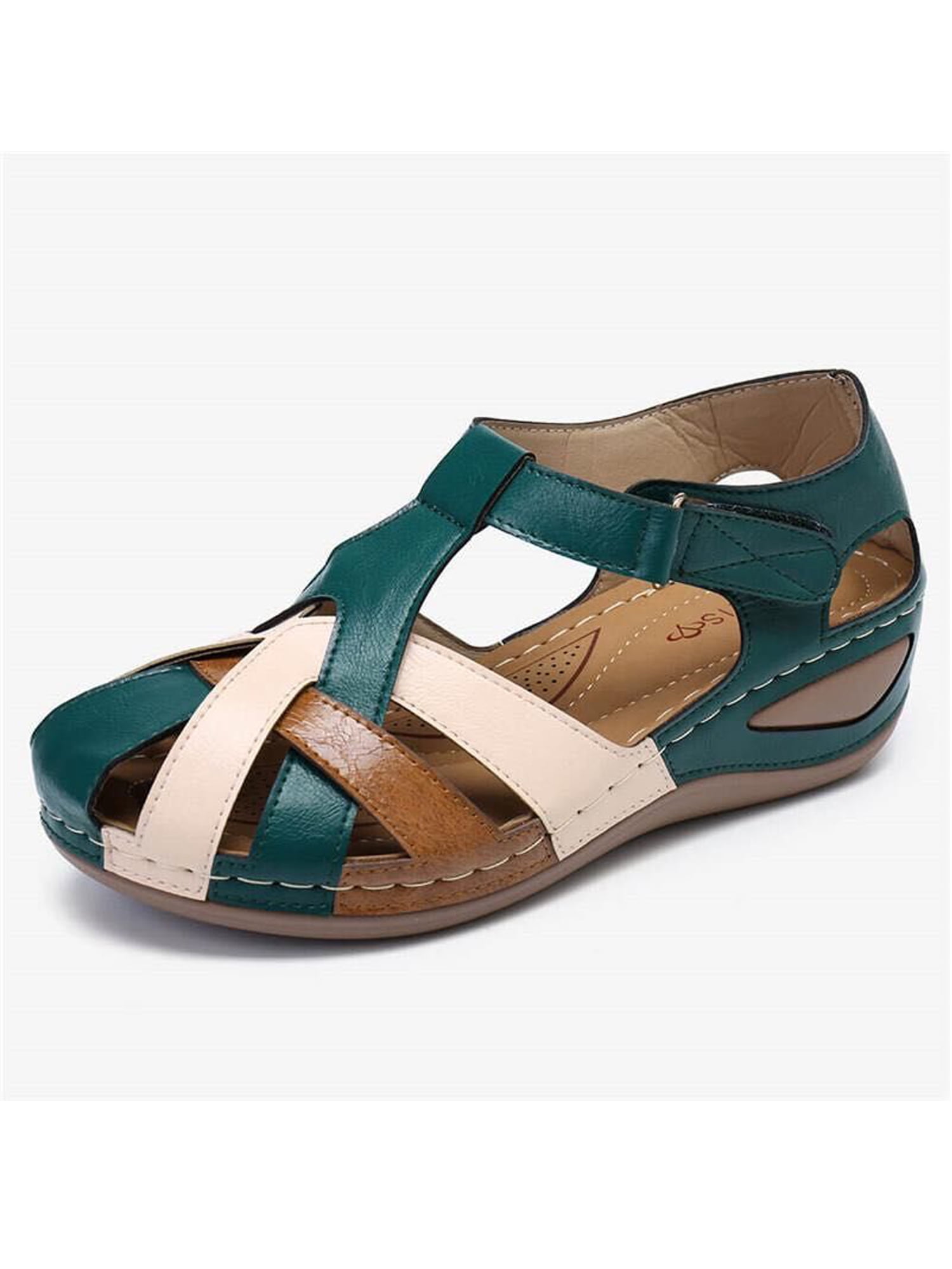Rotosw Women Summer Sandals Beach Wedge Sandals Causal Comfortable