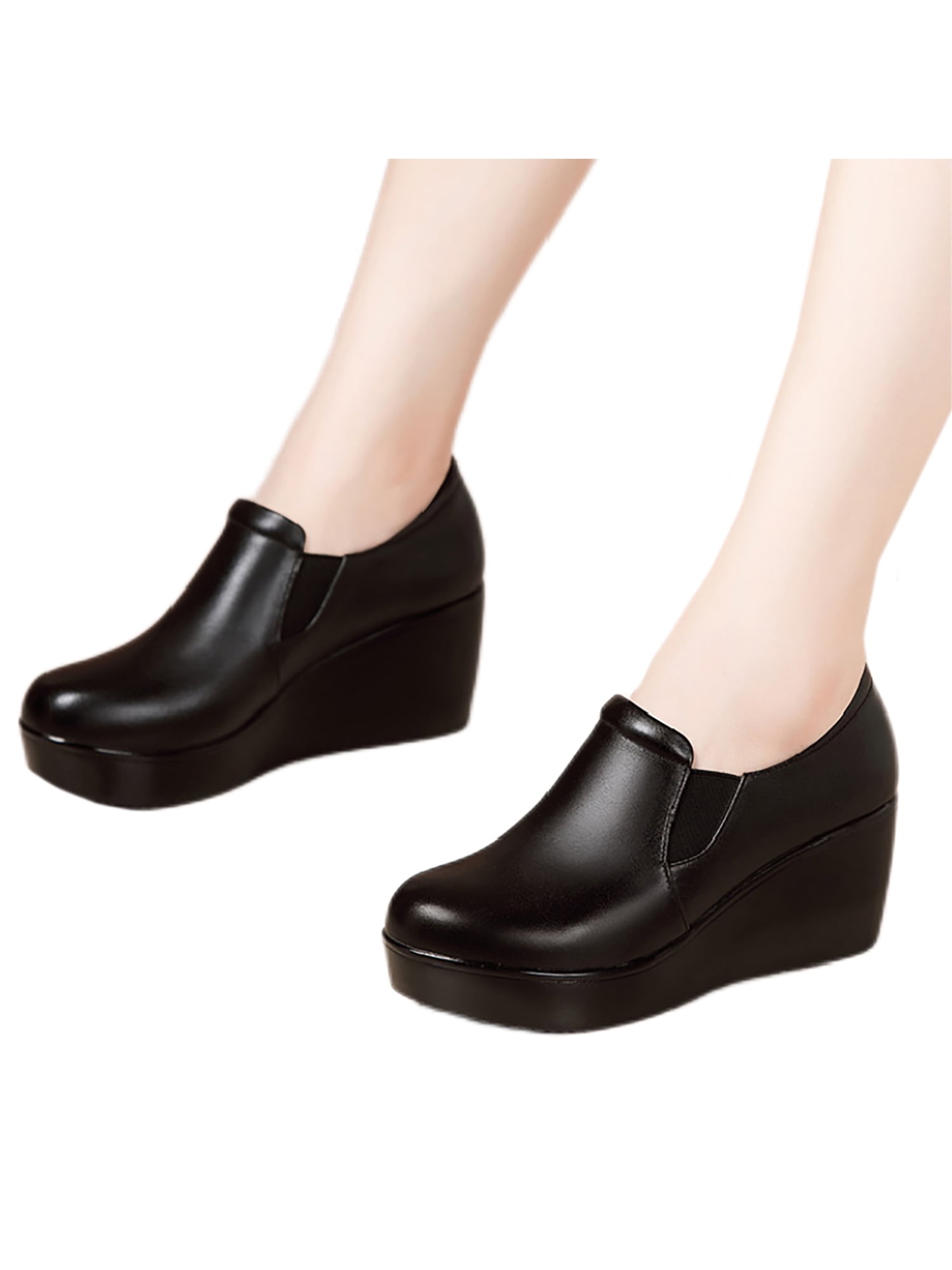 Women's Simple Style Casual Pointed Toe High Heels Velvet Wedges Heels Work  Shoes | Wish