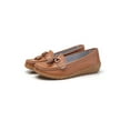 thumbnail image 1 of Rotosw Womens Loafers Round Toe Boat Shoes Flat Flats Nonslip Slip On Moccasins Work Casual Light Brown 8.5, 1 of 7