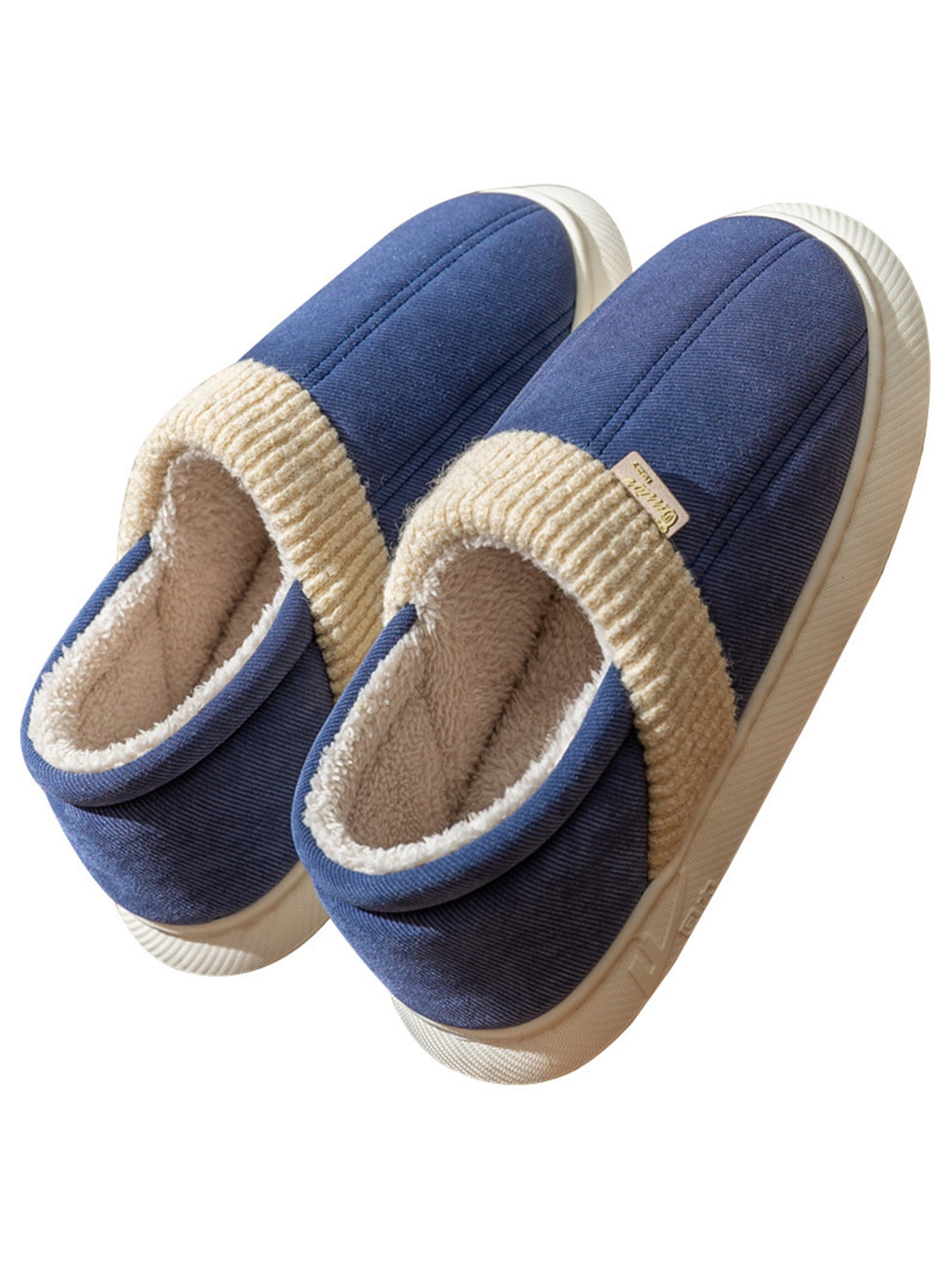 Rotosw Womens Mens Slippers Wide Width Slipon Warm Lined Comfort Flat