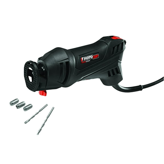 Rotozip SS355-10 5.5 Amp High Performance Spiral Saw Tool Kit with (3) Collects and (2) Bits, Compact & Lightweight - Ideal for Plunge Cuts, Freehand Cuts, and Cut-Outs CA2