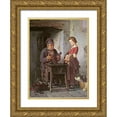 thumbnail image 1 of Rotta, Antonio 19x24 Gold Ornate Wood Framed with Double Matting Museum Art Print Titled - At The Cobblers, 1 of 4