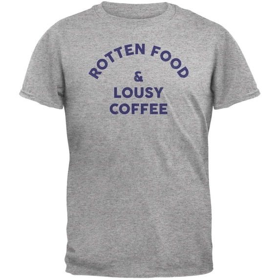 Rotten Food Lousy Coffee Inspired By Joe Cocker Heather Grey Adult T-Shirt - Large