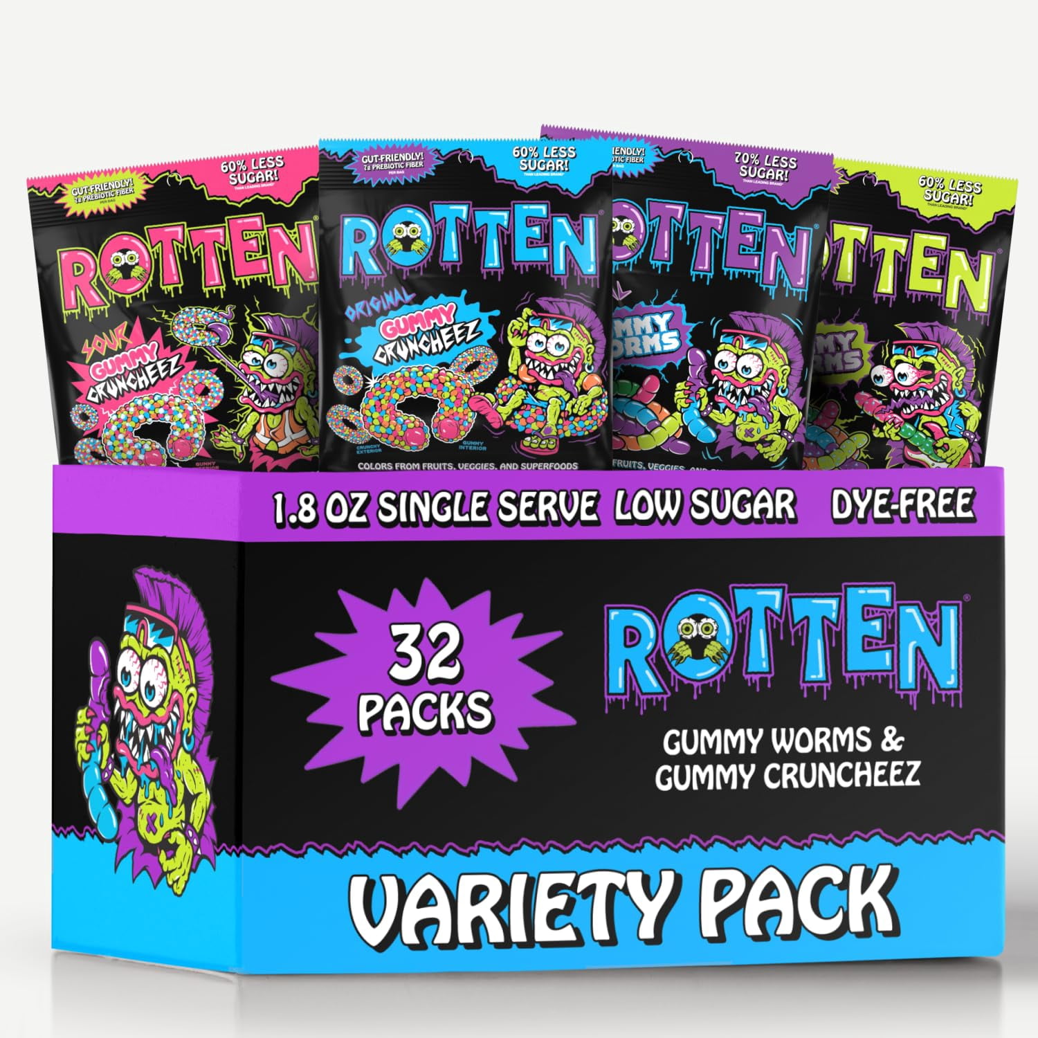 Rotten Variety [Original and Sour] Gummy [Cruncheez and Worms] - Low ...