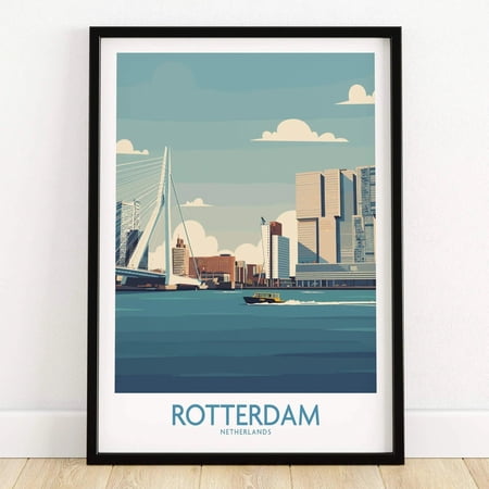 Rotterdam Cityscape Canvas Print Modern Waterfront View