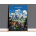 thumbnail image 1 of Rotterdam Travel Print, Travel Poster of Rotterdam, Netherlands, Dutch Art Lovers Gift, Wall Art Print, 18x24 UNFRAMED, 1 of 2