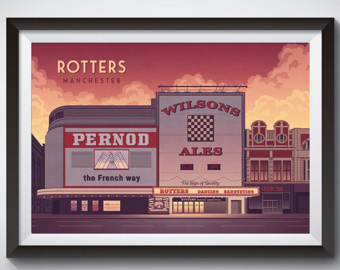 Rotters Nightclub Manchester Poster, Oxford Street, Manchester Travel ...