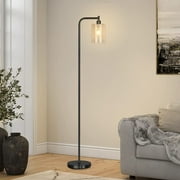 Rottogoon 67" Industrial LED Floor Lamp for Living Room Modern Standing Lamp Tall Pole Light Black