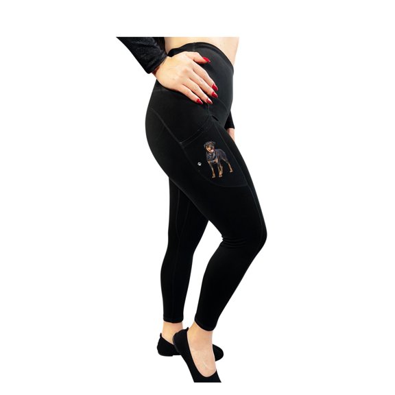 Rottweiler 25" High Rise Leggings - Yoga Pants for Women with side Pockets