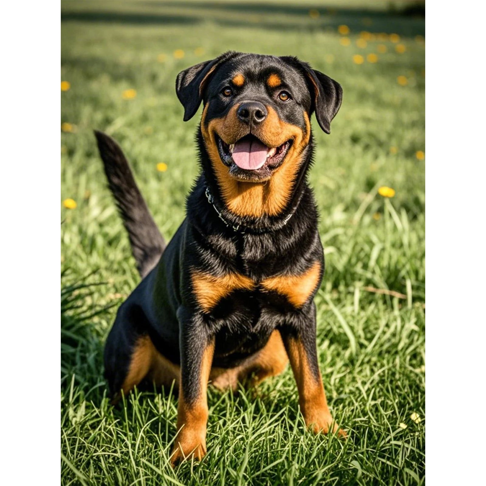 Rottweiler 5D Diamond Art DIY Kits Diamond Painting Full Round Drill ...