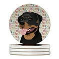 thumbnail image 1 of Rottweiler Black and Tan #1 Christmas Large Sandstone Coasters Pack of 4 4 in x 4 in, 1 of 3