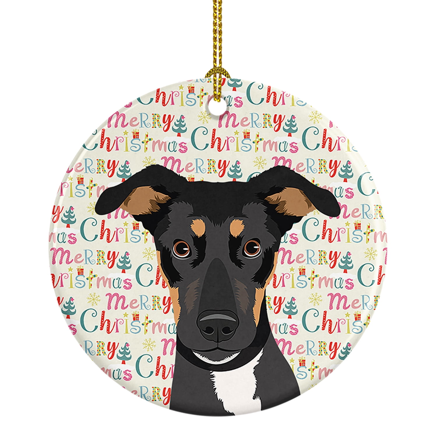 Rottweiler Black and Tan #6 Christmas Ceramic Ornament 2.8 in x 2.8 in