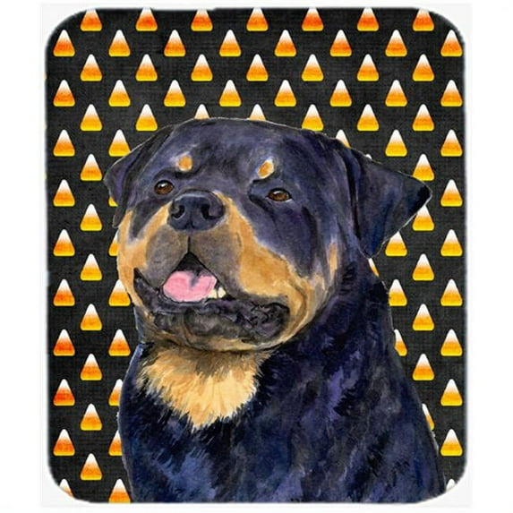 Rottweiler Candy Corn Halloween Portrait Mouse Pad, Hot Pad or Trivet