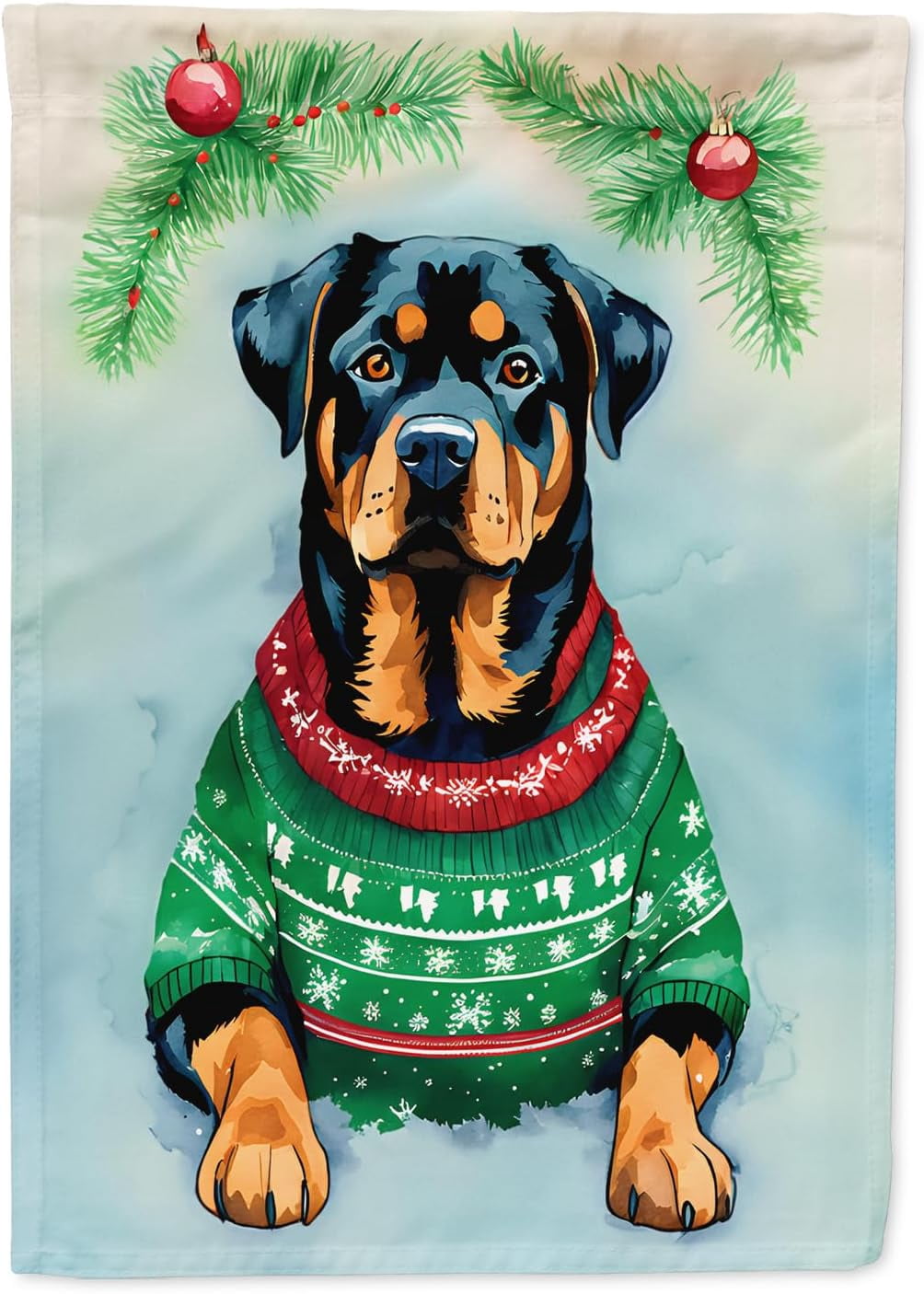 Rottweiler Christmas Garden Flag Mailbox Flag Decorative Yard Flag ...