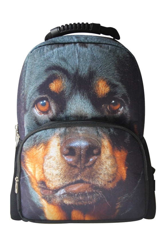 Rottweiler Dog Backpack 3D Deep Stereographic on Felt Fabric