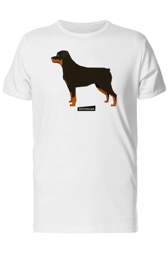 Rottweiler Dog Geometric Style T-Shirt Men -Image by Shutterstock, Male Large