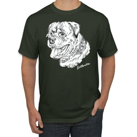Rottweiler Dog Lover Pet Owner Animal Lover Graphic T-Shirt, Forest Green, Small