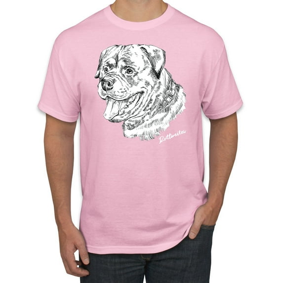 Rottweiler Dog Lover Pet Owner Animal Lover Graphic T-Shirt, Light Pink, 5XL