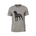 thumbnail image 1 of Rottweiler Dog Silhouette Men's Modern Fit Fun Casual T-Shirt Printed Graphic Tee Military Grey 2X-Large, 1 of 3