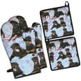 thumbnail image 1 of Rottweiler Dogs Kitchen Oven Mitt and Pot Holder Sets 4 Pcs for Baking, Cooking and Grilling, Heat Resistant Up To 392 °F, 1 of 7