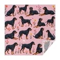thumbnail image 1 of Rottweiler Dogs with Pioneer Flower Square Tablecloth,Waterproof Square Table Cover,Wipeable Spillproof Washable Table Cover for Home Kitchen Party Decor 60"x60"(152x152cm), 1 of 6