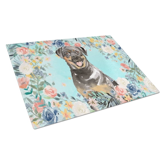 Rottweiler Glass Cutting Board Large