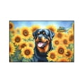 thumbnail image 1 of Rottweiler Hello Summer Sunshine Sunflowers Spring Retro Vintage Indoor Rug Rottie Dog Lover Gifts Idea Carpet Living Bed Room Sofa Home Decor - 00008, 1 of 5