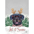 thumbnail image 1 of Rottweiler - Hippie Hound Studios Let it Snow Christmas Garden Flag, 1 of 1